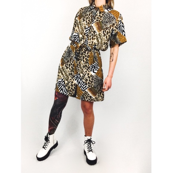 Vintage 💫 Mixed Animal Print Romper - Picture 6 of 14